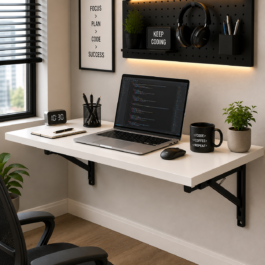Wall Mounted Folding Study Table – Space Saving Foldable Desk for Home & Office